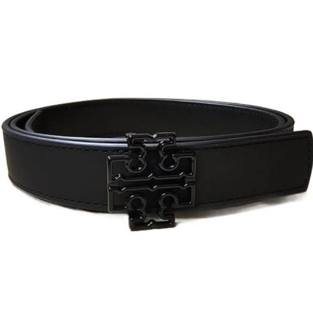 NEW TORY BURCH Women's Size M Britten Matte Belt Black - Picture 2 of 10